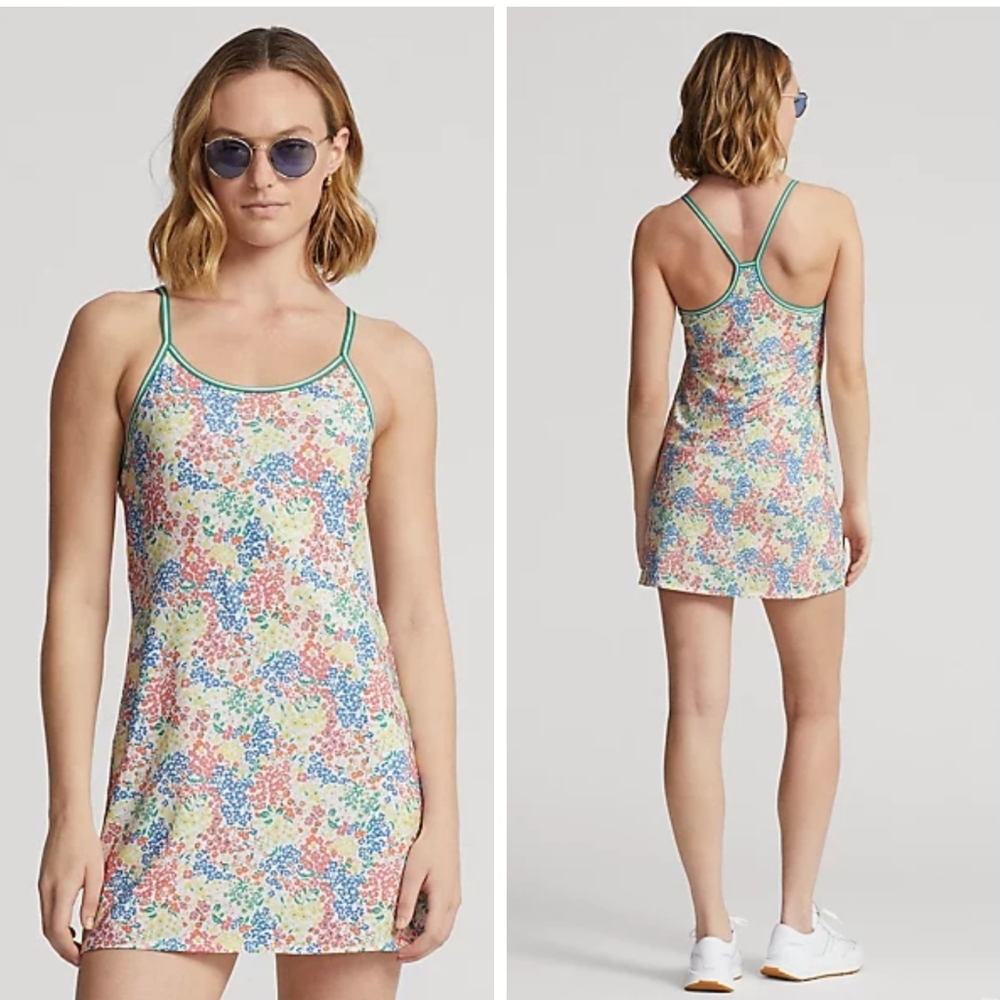 NWT|Ralph Lauren RLX Floral Jersey Racerback Dress, LARGE